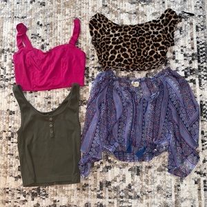 Bundle of 5 y2k‎ crop tops